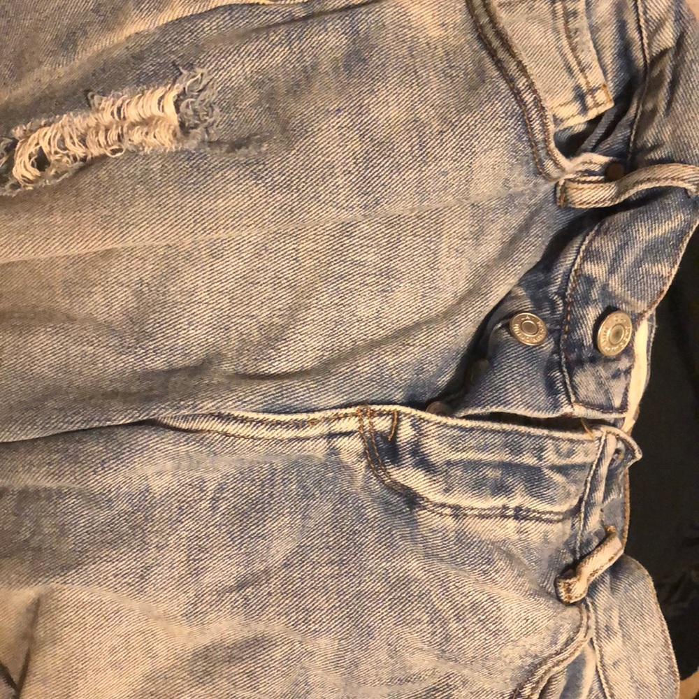 Ripped jeans, denim, pants.